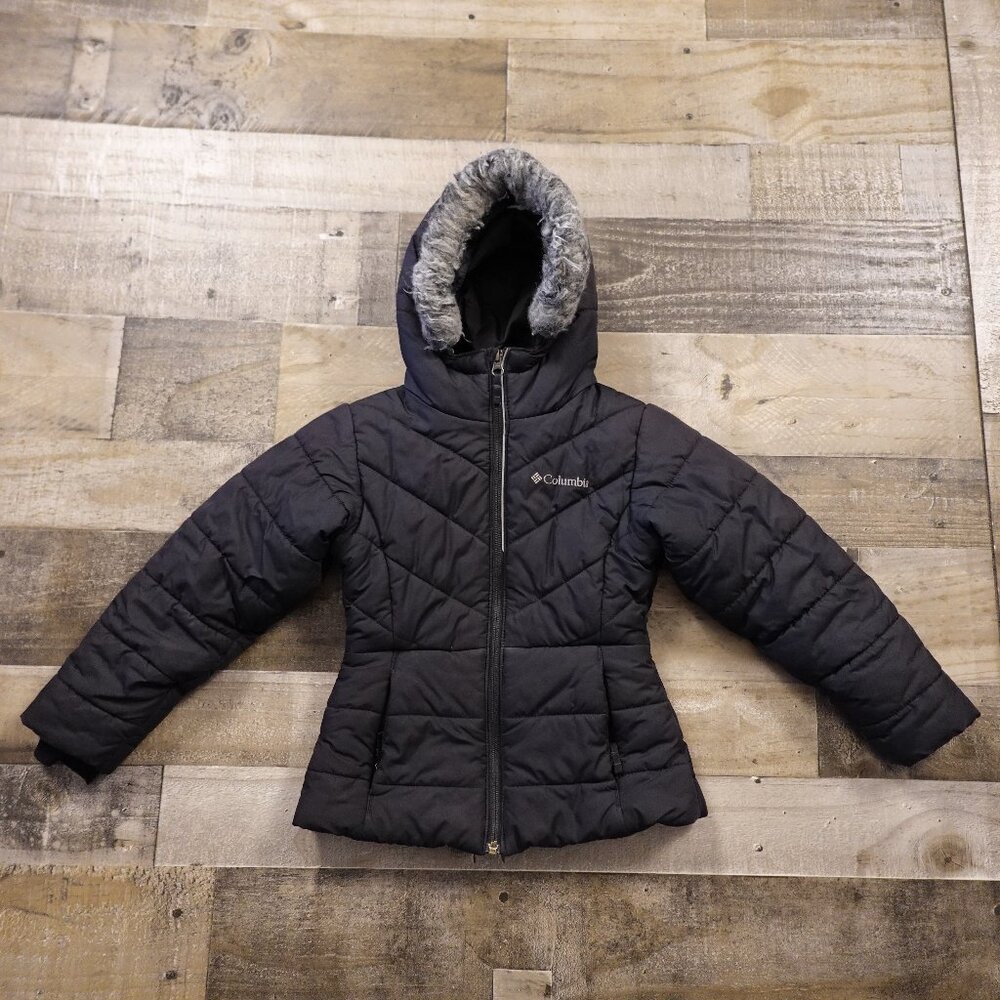 Columbia Katelyn Crest Hooded Jacket girls' XS‎ 6/6x black
